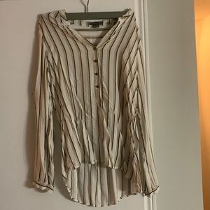 White, beige and black blouse for women
